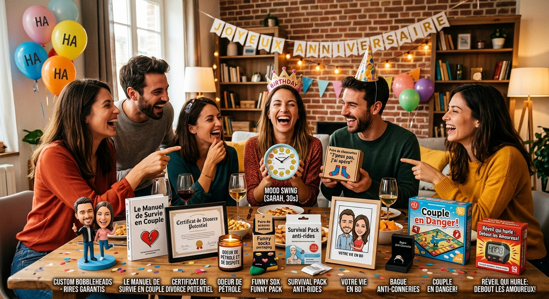 10 idées cadeaux anniversaire originaux qui font vraiment rire