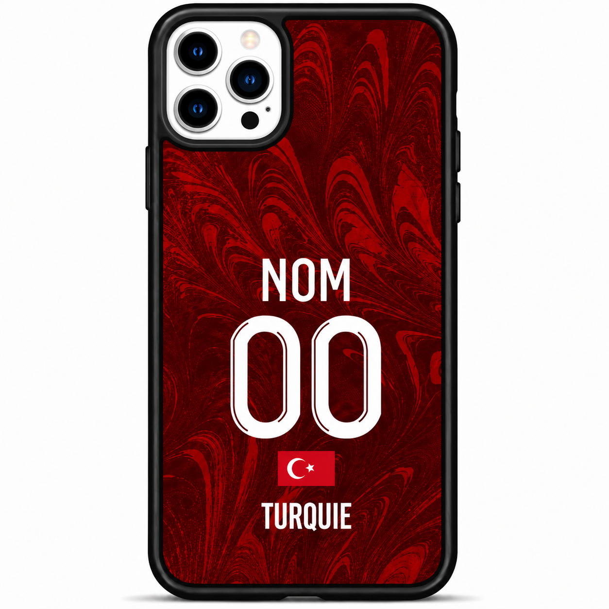 Coque iPhone Turquie — Maillot Croissant-Étoile Personnalisé CDM 2026