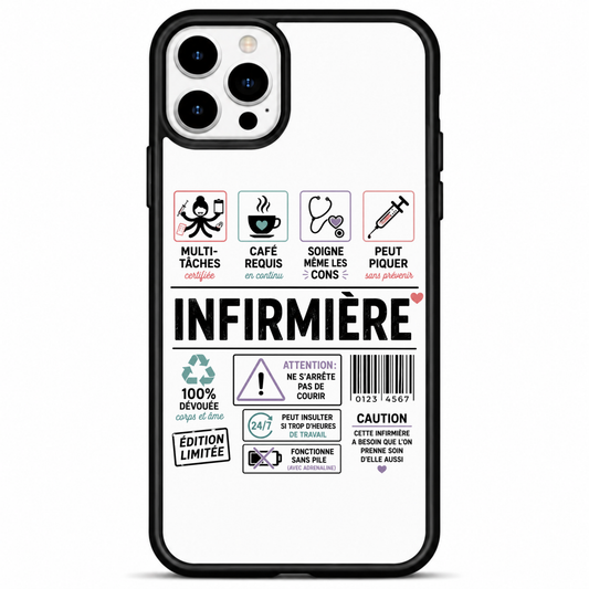 Coque Infirmière Humour — "Édition Limitée Fiche Technique"