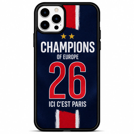Coque iPhone PARIS Champions of Europe 2026  — Ici C'est Paris