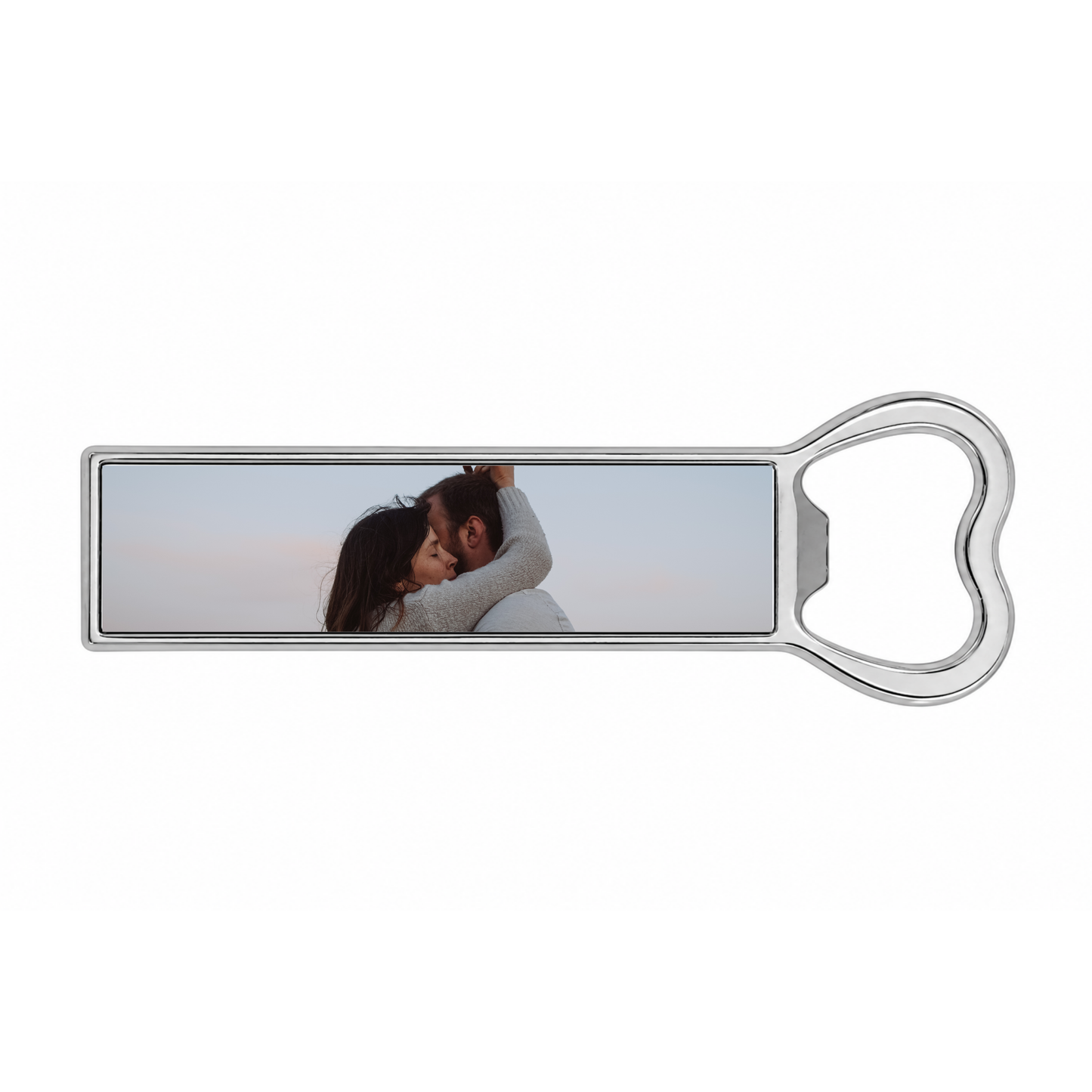 Décapsuleur Photo Couple Personnalisé Magnétique – Cadeau Original avec Photo