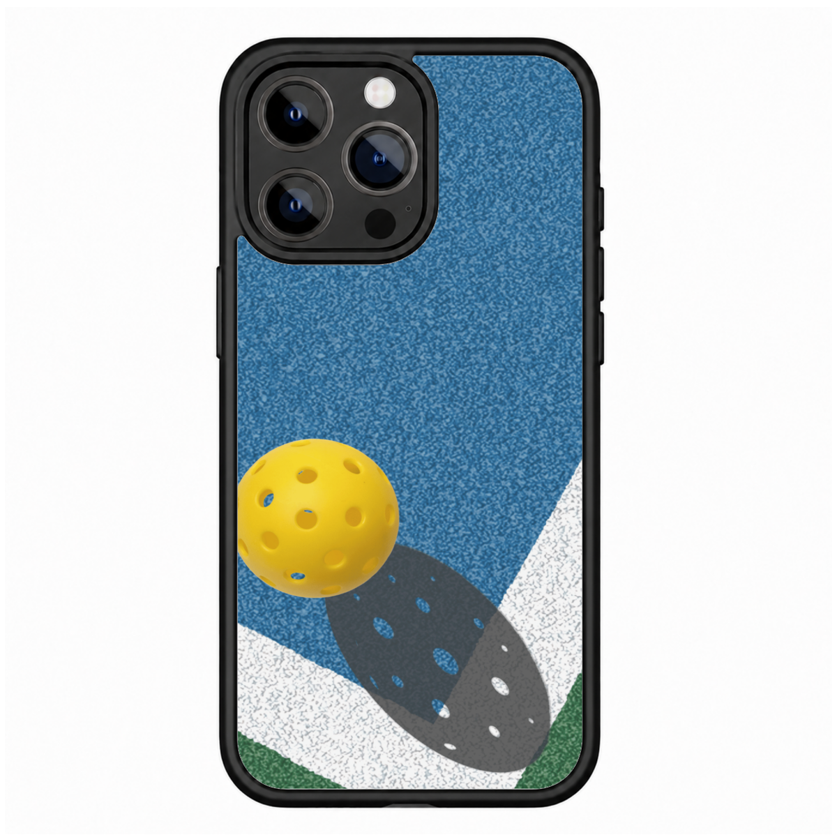 Coque Pickleball – Balle sur terrain